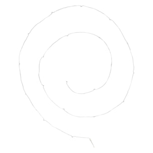 Guirlandes "Anya" 20 microLED à pile argent blanc chaud L190cm