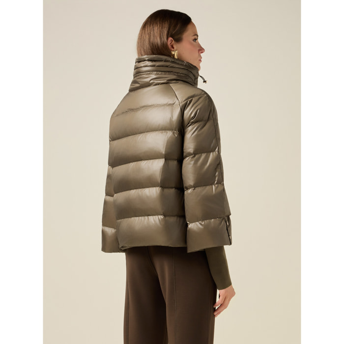 Oltre - Plumífero corto de pluma auténtica - Marrón