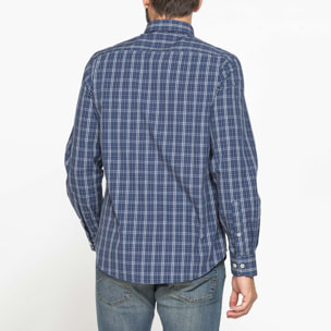 CAMICIA FANTASIA TINTO FILO CON COLLO BUTTON-DOWN