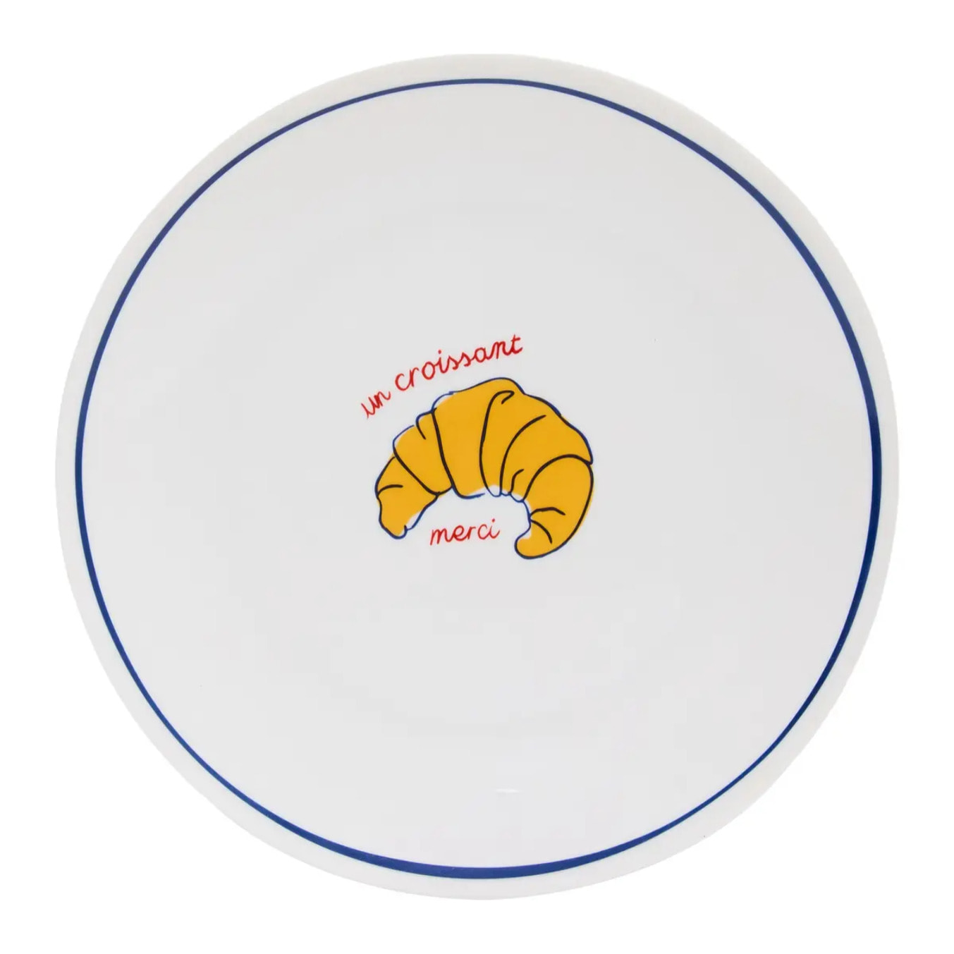 Lot de 6 assiettes dessert Fra ronde D.19cm bleu