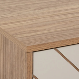 Etagère 1 porte Mix'N'Match bois et motif rayé