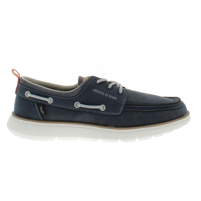 Armata di Mare Scarpe Uomo da Barca Stringate con Soletta Rimovibile in Memory Foam AMU S25L707 Navy