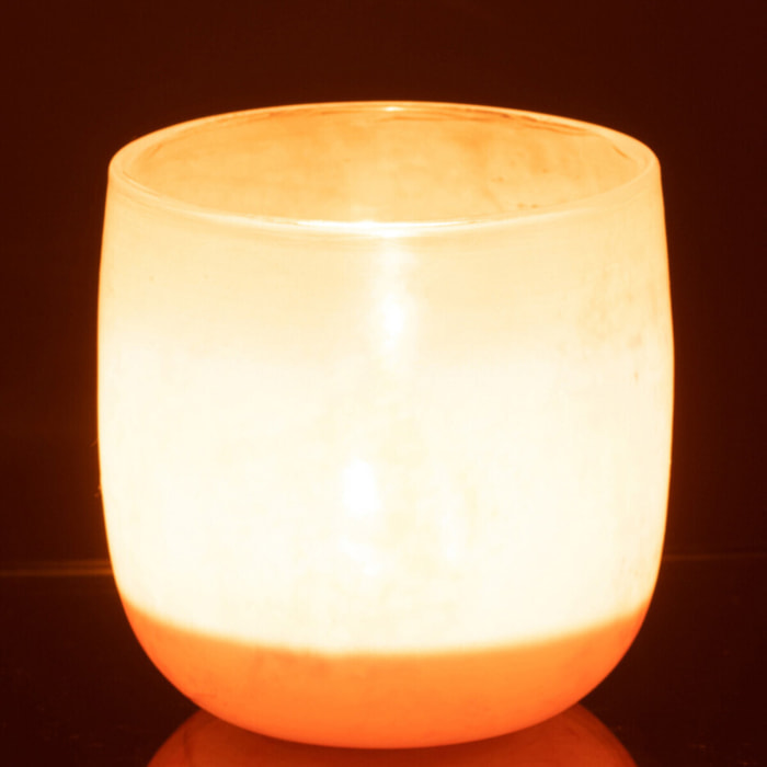 J-Line vase Corrie - verre - corail - small - Ø 10.5 cm