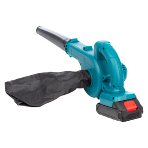 Soplador industrial DOBLE BATERIA de iones de litio 6500mAh, 4,5kpa, 1.6 m/m y 2000rpm.