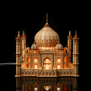 Maqueta de Madera 3D, diseño Taj Mahal. 388 piezas.
