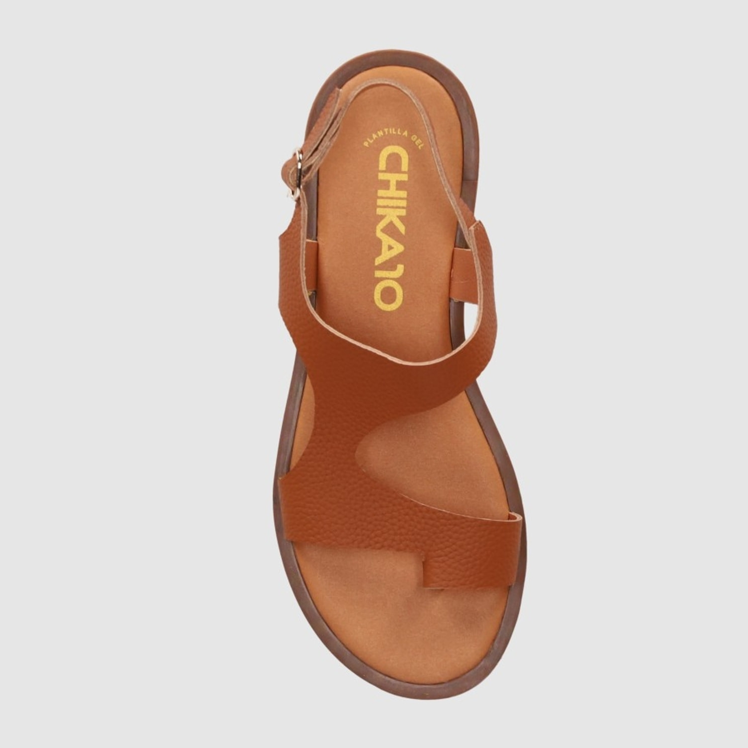 Sandalias de Piel - Cuero - Tacón: 1 cm