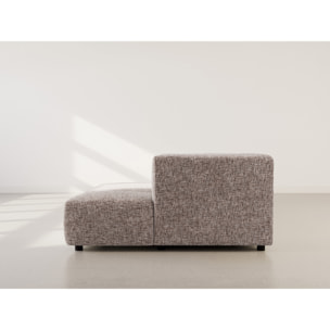 Curtis - canapé d'angle droit 4 places avec accoudoir en tissu texturé - Taupe