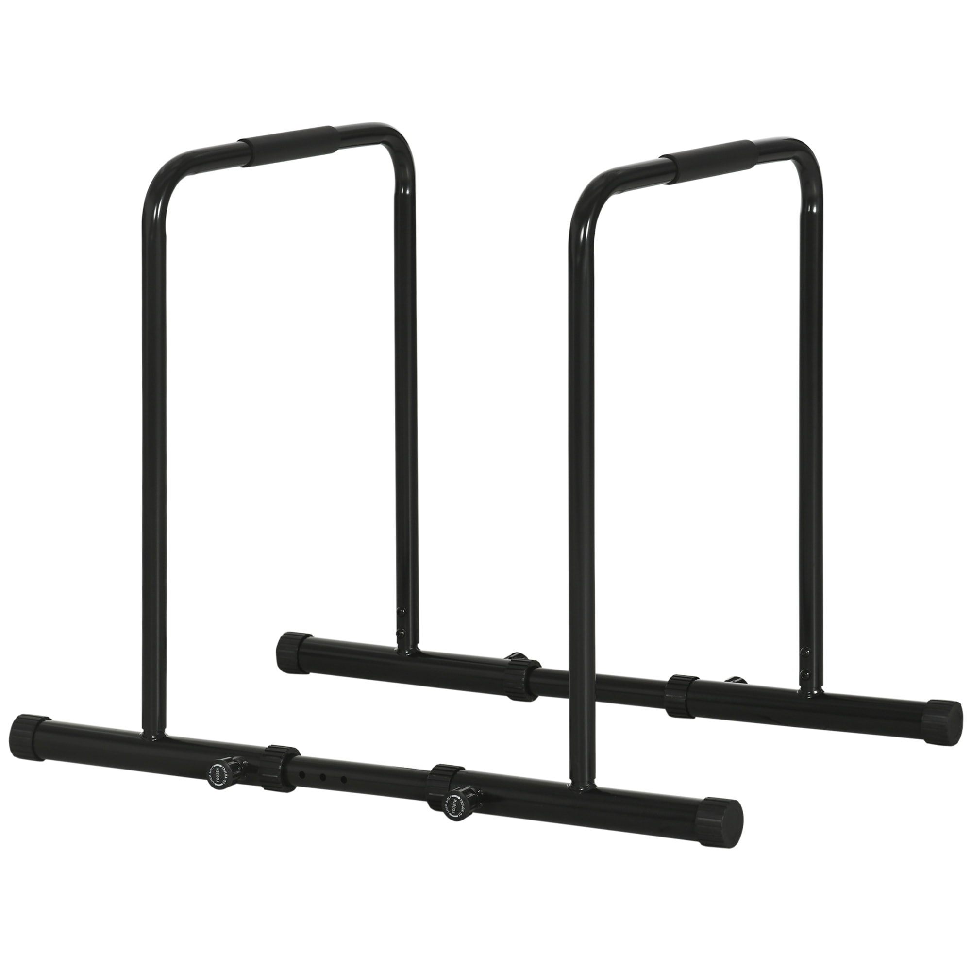 Barres à dips réglables - acier - 102x65x90cm - noir