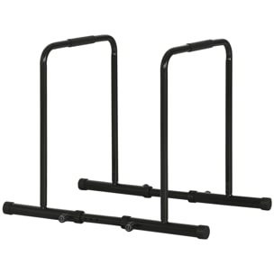 Barres à dips réglables - acier - 102x65x90cm - noir