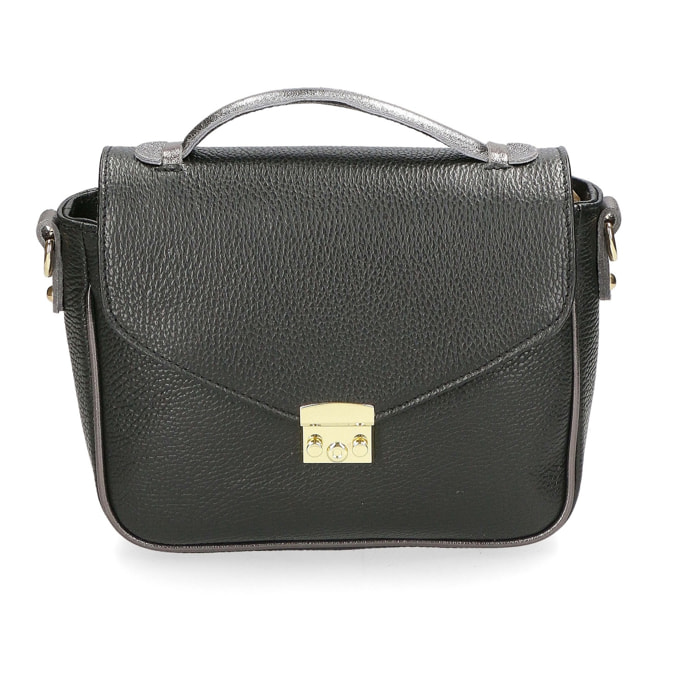 Borsa a mano da donna - Modello Aida - Vera pelle - 27.0 x 20.0 x 9.0 cm