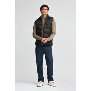 Chaleco ultralight negro con logo Polo Club