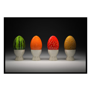 Affiche encadrée fruits artistiques Affiche + cadre en métal - Noir