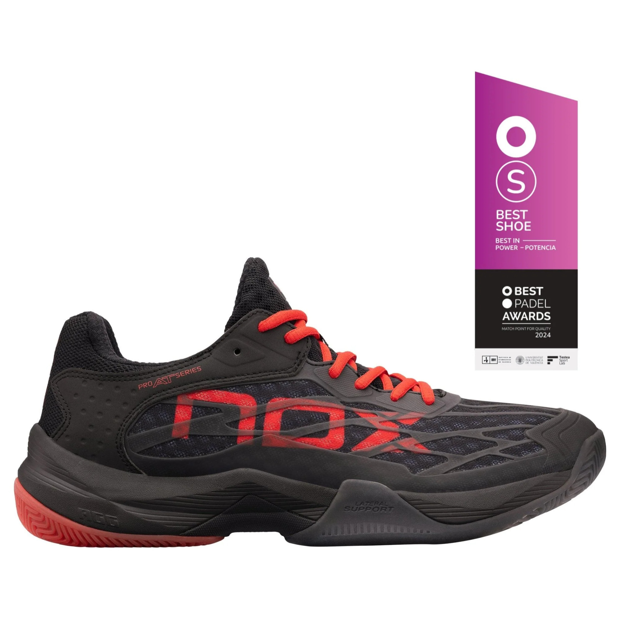 Zapatillas de pádel AT10 LUX Negro/Rojo