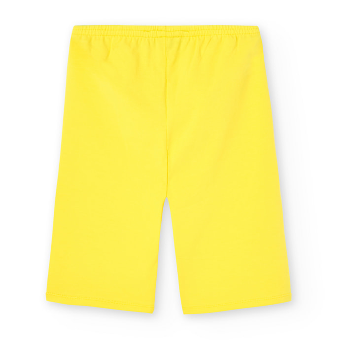 Leggings pirata para niña estampada de color amarillo, Top