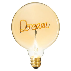 Ampoule LED mot "Dream" ambrée E27