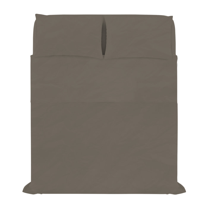 COMPLETO LETTO WATER WASHED, 100% Microfibra, No Stiro - NOCCIOLA
