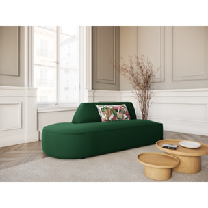 Canapé modulable gauche "Charles" 2 places en velours vert