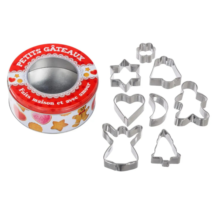 Boîte à cookies avec emporte-pièces