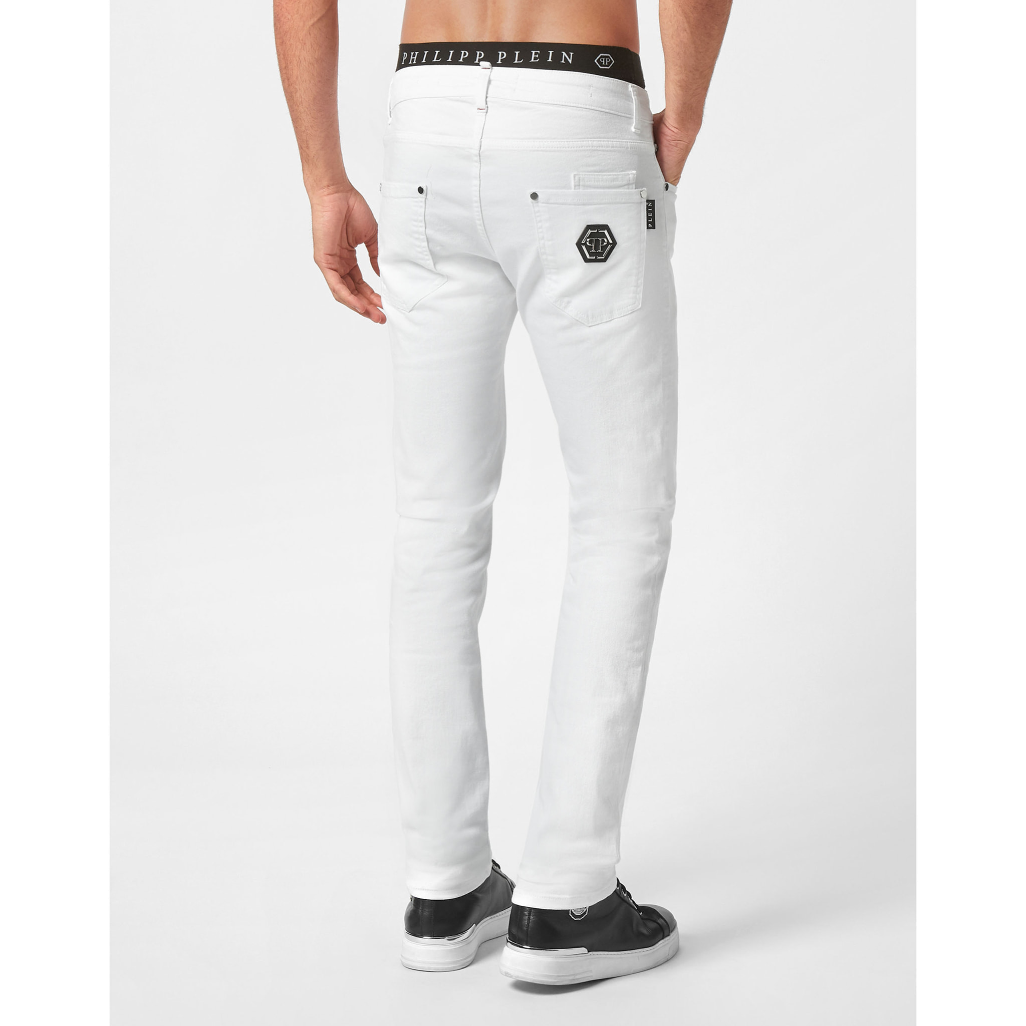 PHILIPP PLEIN Vaqueros de corte recto HEXAGON