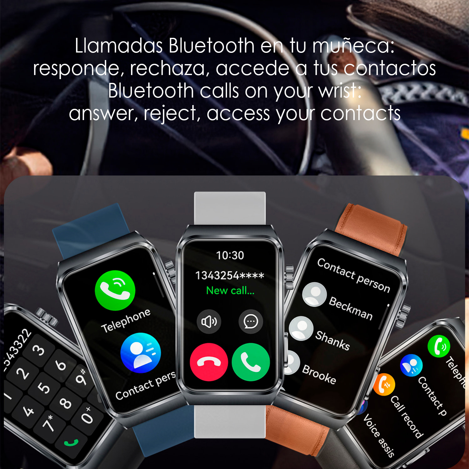 Smartwatch TK73, Chiamate Bluetooth con funzioni avanzate di salute: misurazione dei lipidi e dell'acido urico, temperatura corporea, micro esame fisico e torcia multifunzione integrata.