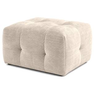 Diane - pouf en velours texturé - Beige