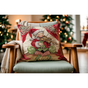 CENTROTAVOLA NATALIZIO JACQUARD VIOLINISTA SCINTILLA