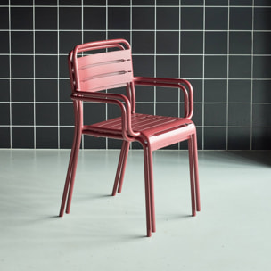 Fauteuil de jardin acier (lot de 2) AMÉLIA