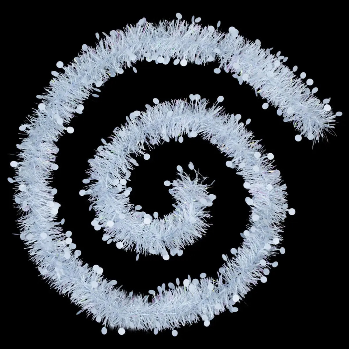 Guirlande pastilles embossées 10cmx2m 4 plis blanc