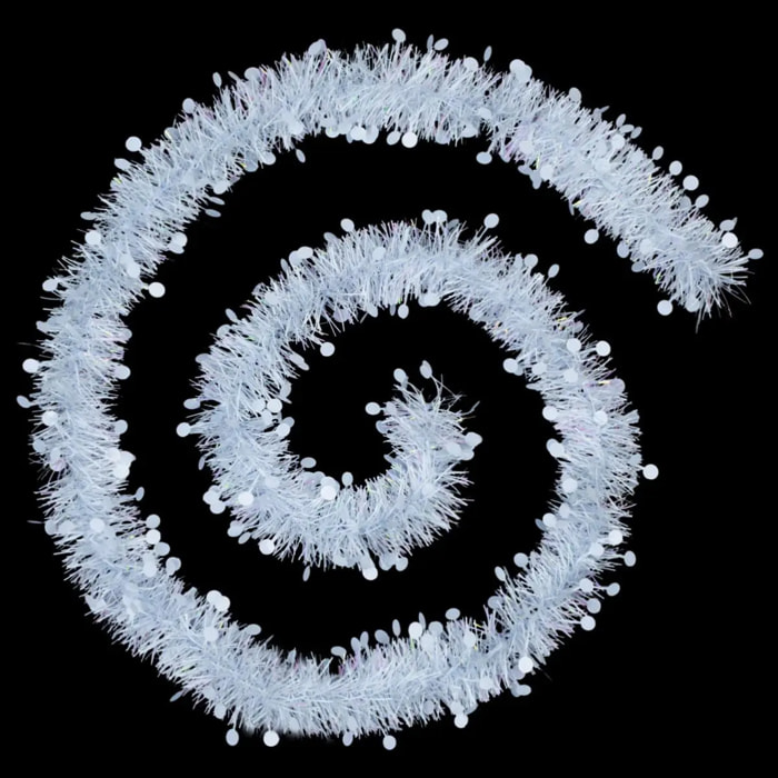 Guirlande pastilles embossées 10cmx2m 4 plis blanc