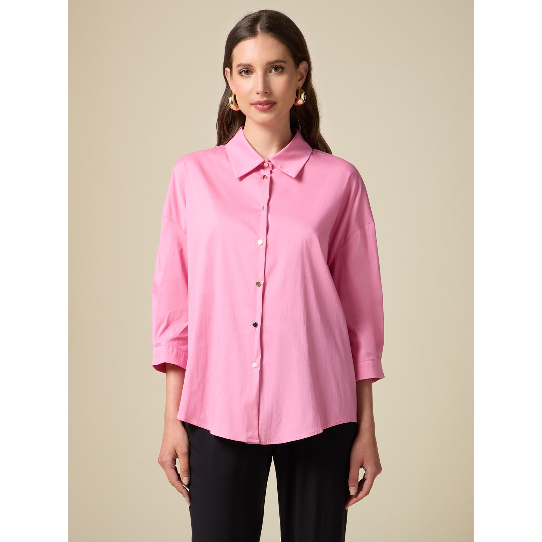 Oltre - Camicia maniche a tre quarti - Rosa