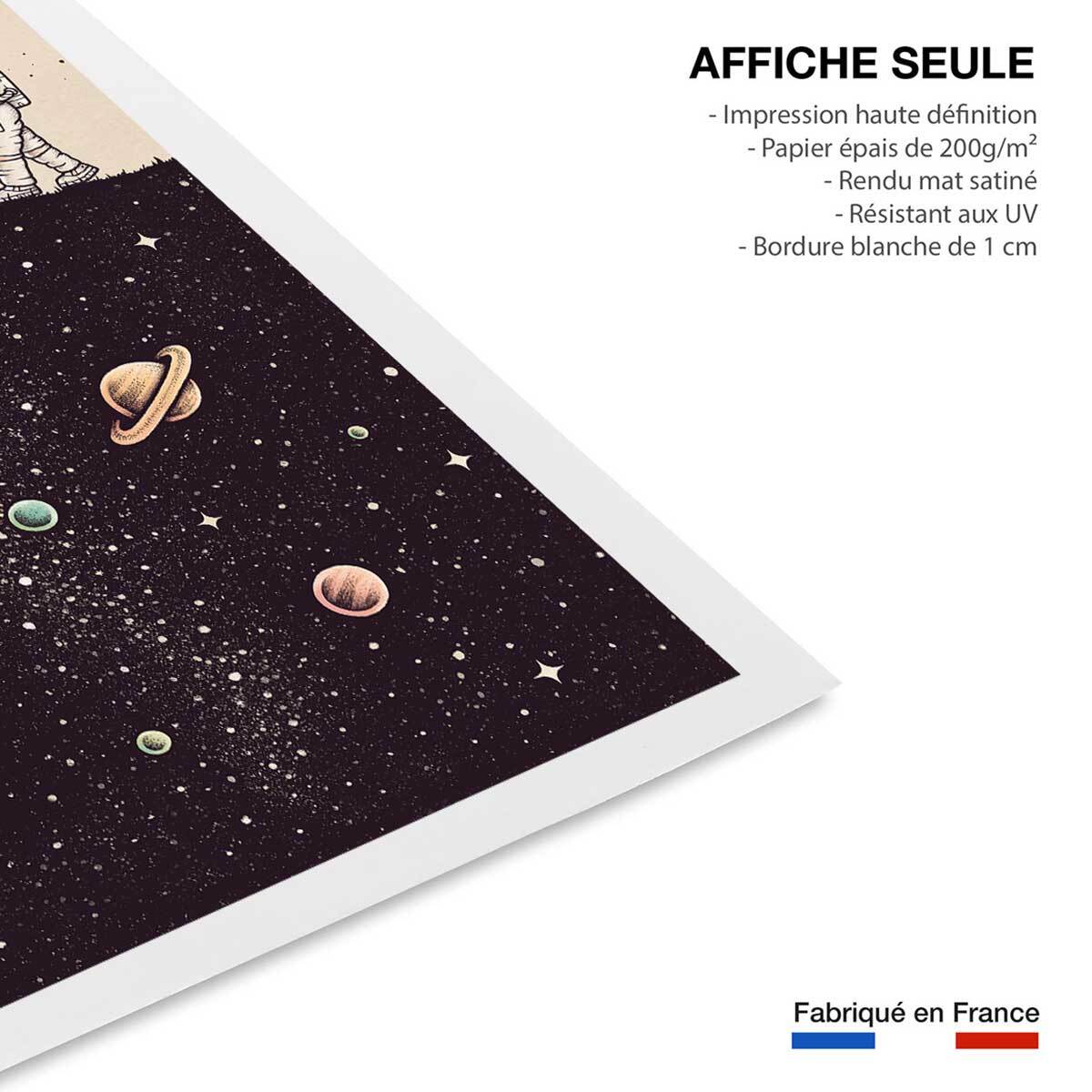 Affiche enfant space tondeuse  Affiche seule