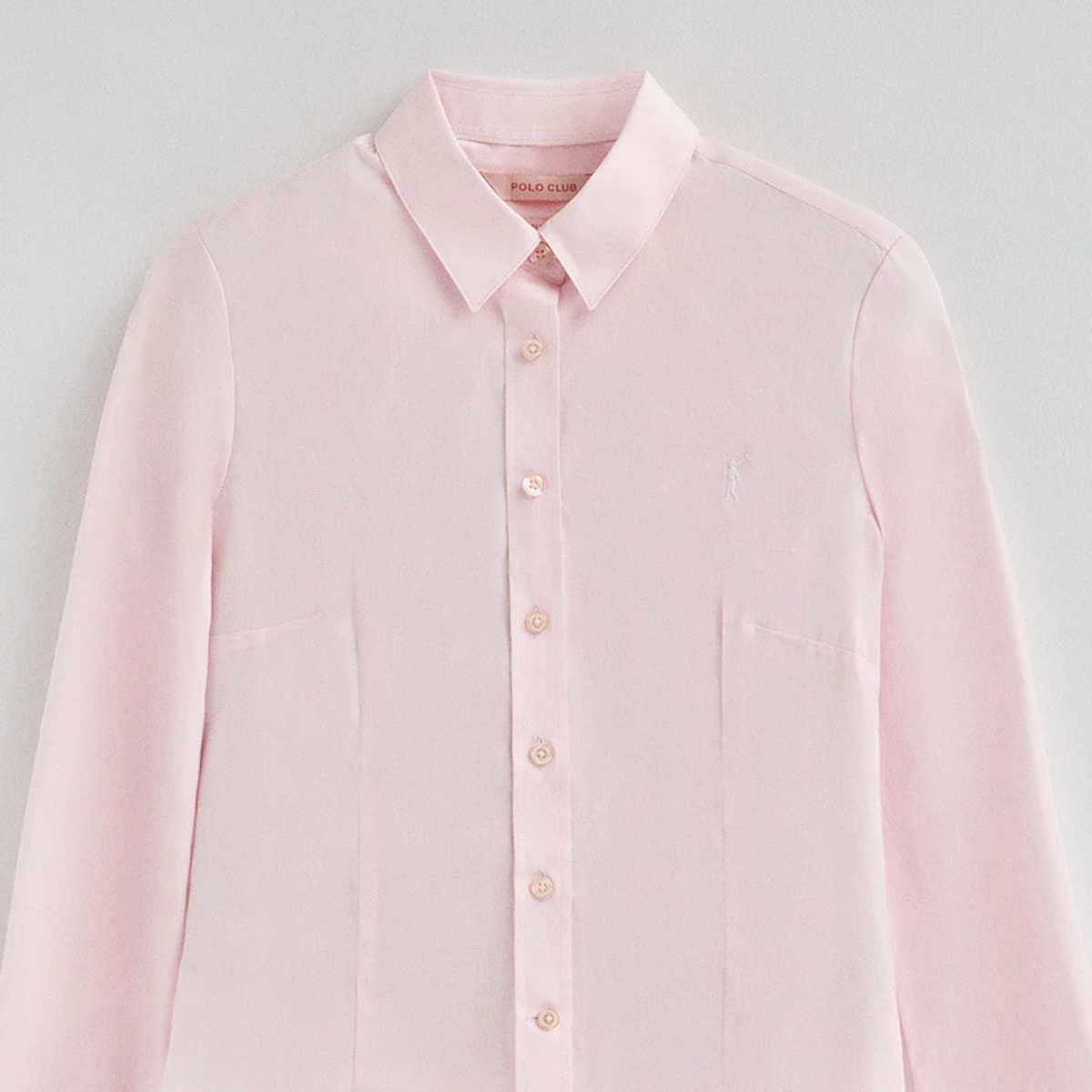 Camisa rosa de corte slim con logo Rigby Go