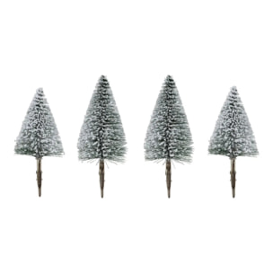 Décoration de sapin sapin x4 vert 15cm