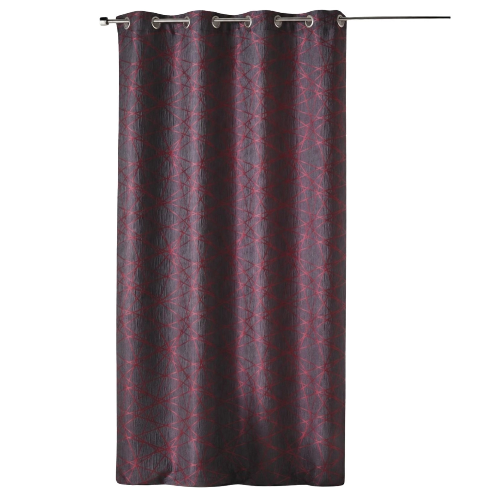 Rideau en Jacquard à Imprimés Design - Bordeaux