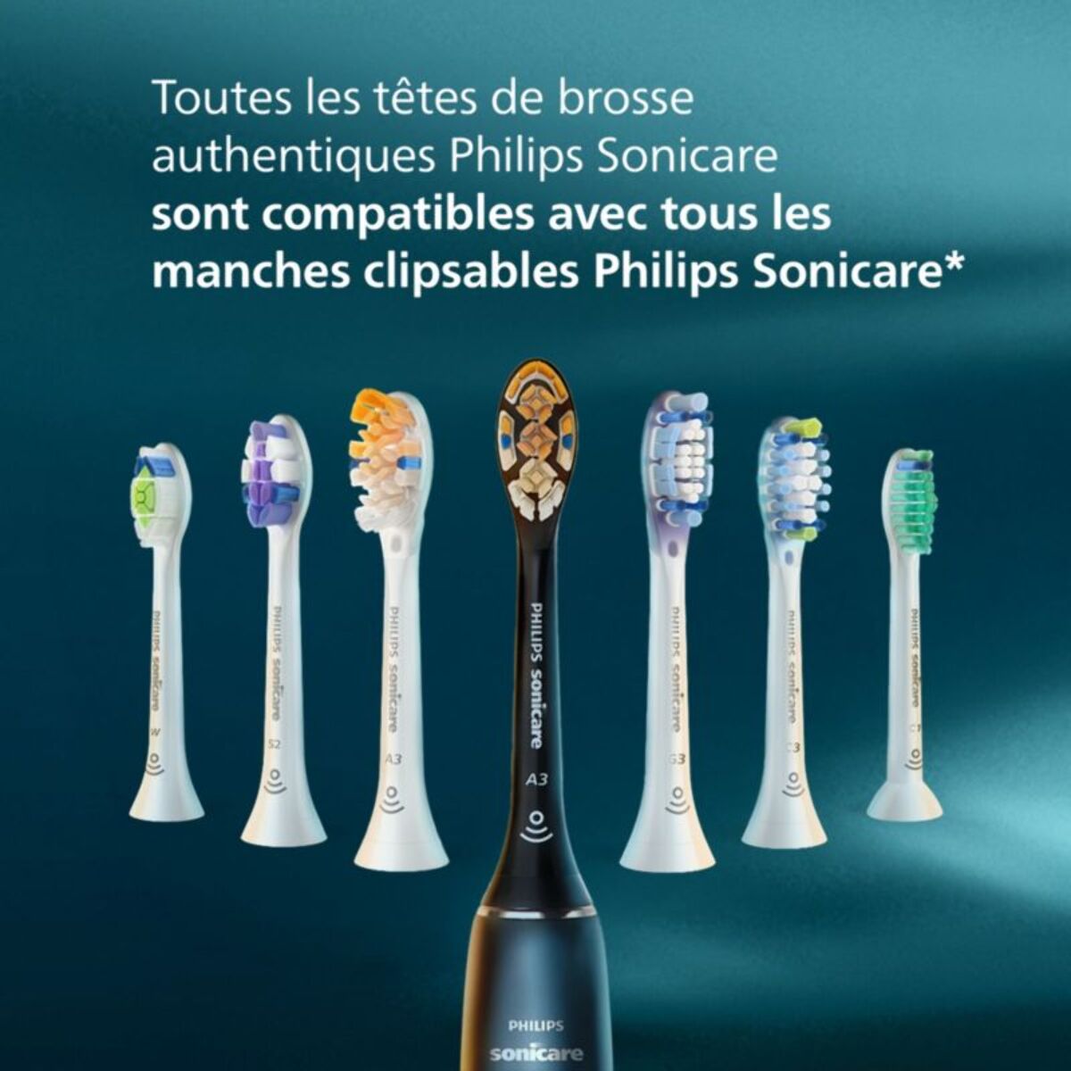 Brossette dentaire PHILIPS Sonicare lot de 5 - HX9055/87 white Gum Care- soin des gencives G3