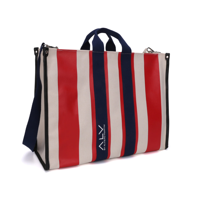 Borsa Shopper  da donna Textile Prodotto Vegano 44x34x18 cm