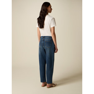 Oltre - Jeans cropped boyfit - Azul