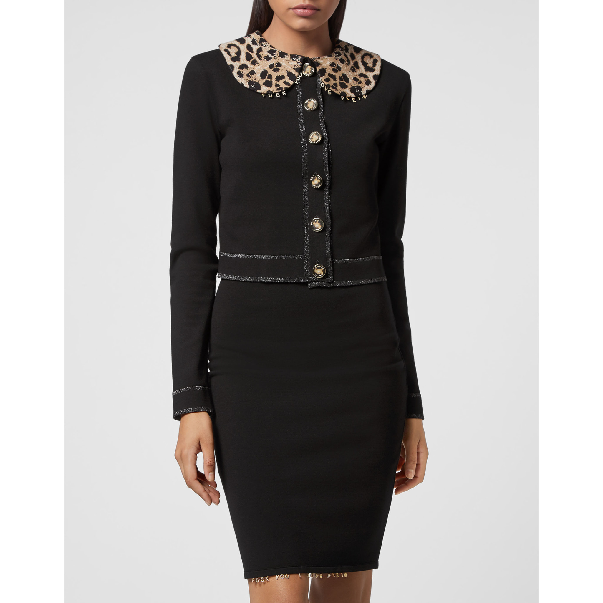 PHILIPP PLEIN Cárdigan LEOPARD