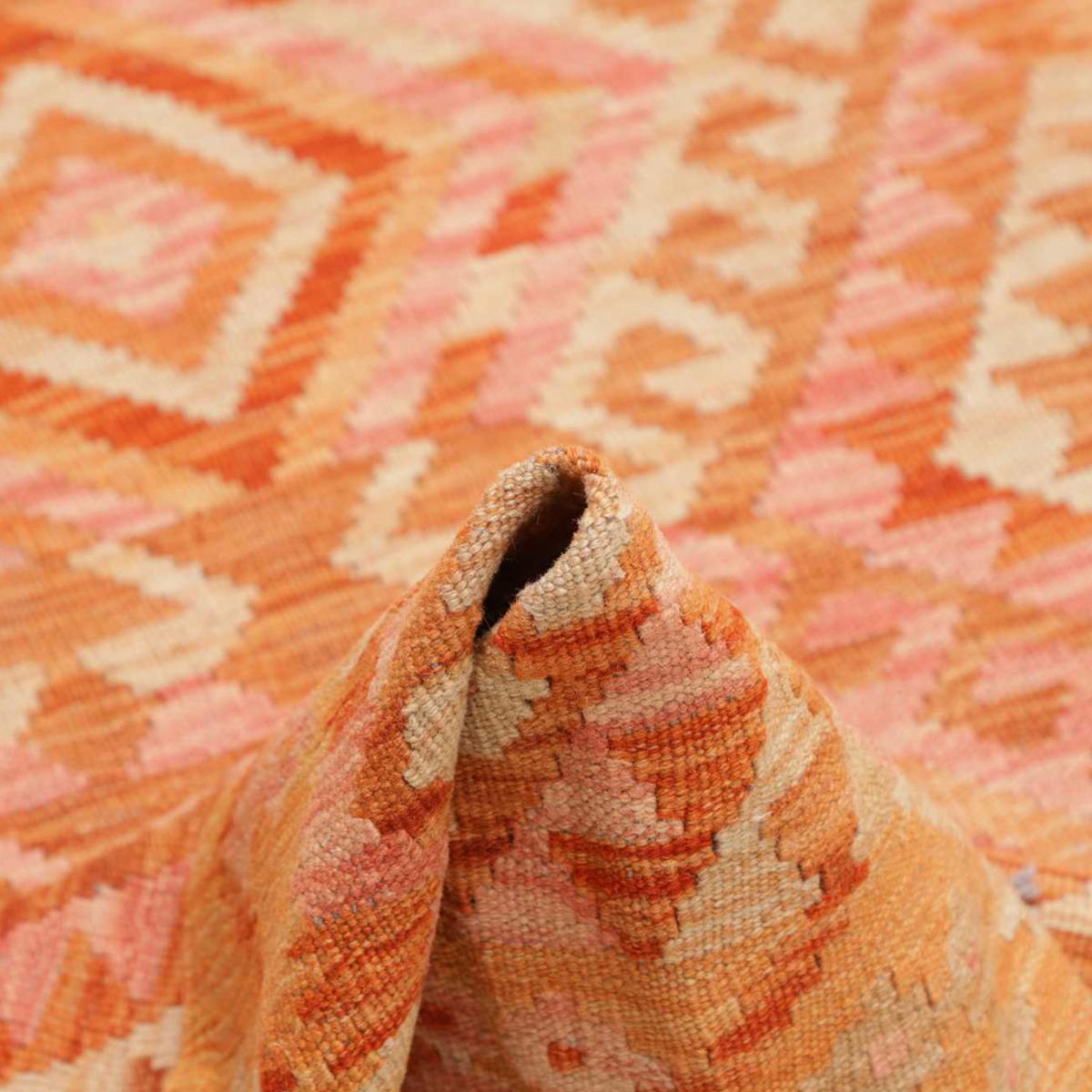 Tapis kilim, motif géométrique, tissé plat en laine, UZEDAVI
