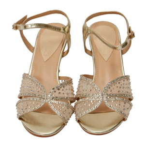 Sandali con strass - tacco 8,0 cm