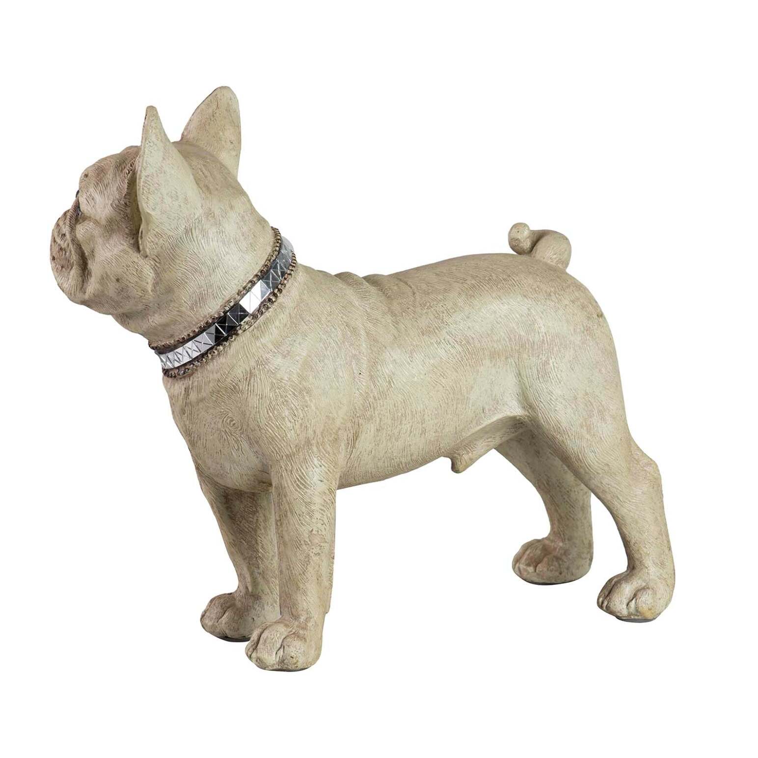 Figura Perro Bulldog Frances Resina 33x16x30 Cm