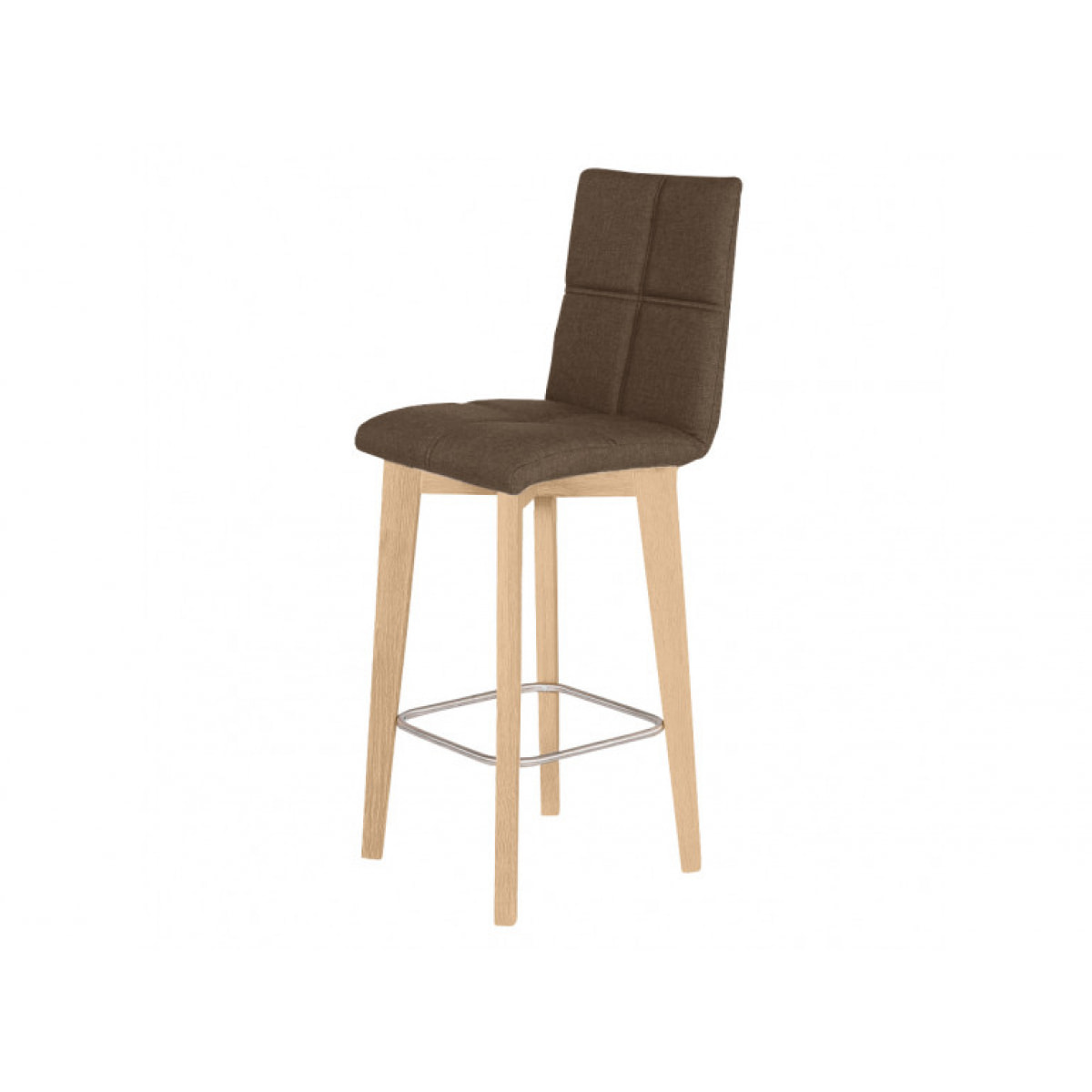 Lot de 2 chaises de bar style scandinave en tissu - MANON