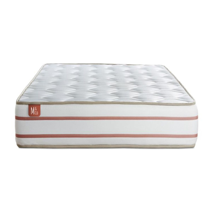 Matelas Mémoire de forme - Confort très ferme et accueil tonique - 24 d'épaisseur, 3 zones de confort - Réduction des points de pression - 1 place