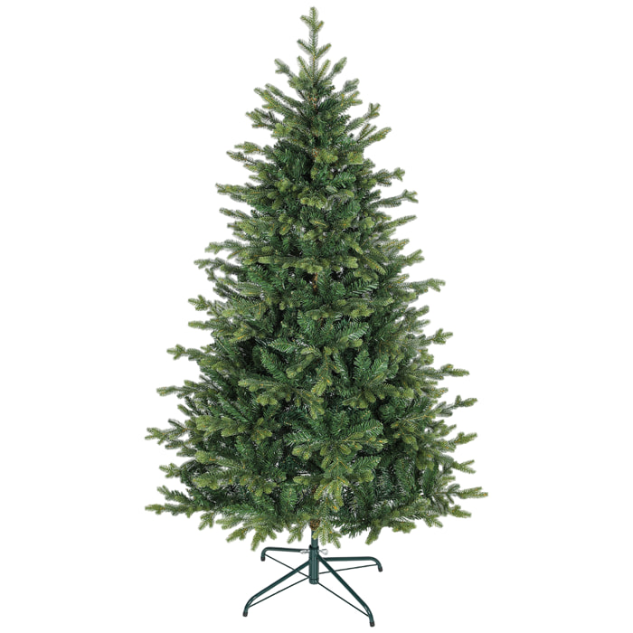 Sapin de Noël artificiel H.180cm épicéa grand réalisme 1660 branches piètement métal pliable vert