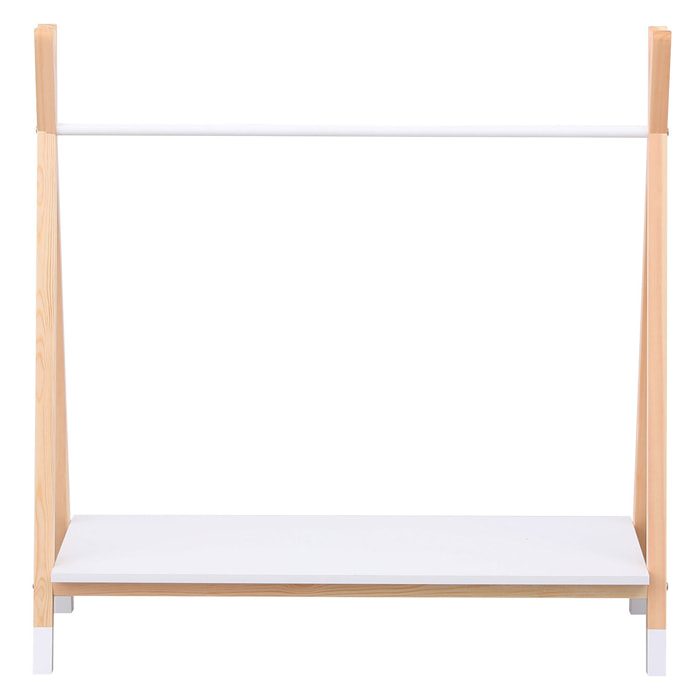 Penderie pour enfant bois et blanche LOU