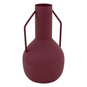 Vase métal Sylvain rouge rubis H20cm