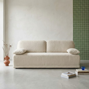 Banquette convertible 3 places bouclette NELSON