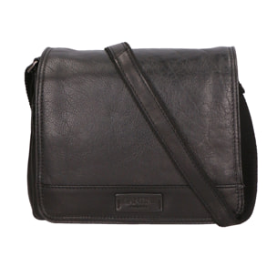 Borsa a tracolla unisex Made in Italy - Modello False - Vera pelle - 23.0 x 18.0 x 10.0 cm