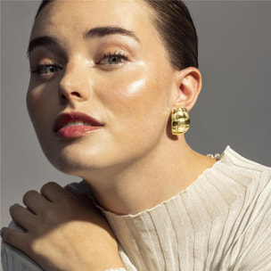 Pendientes Lux by Lux acabadoss en oro amarillo 18k