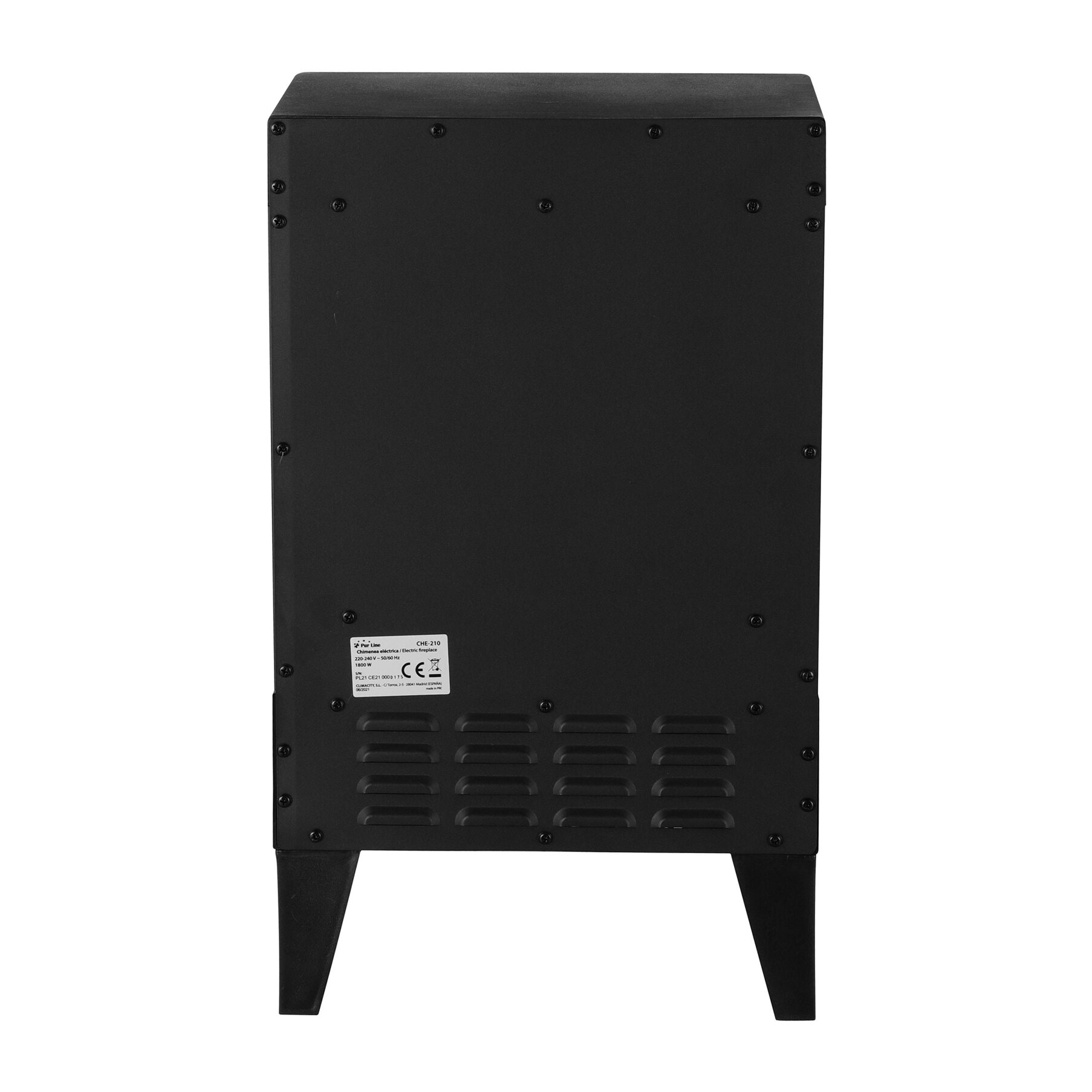 Cheminée électrique en acier noir 2kW